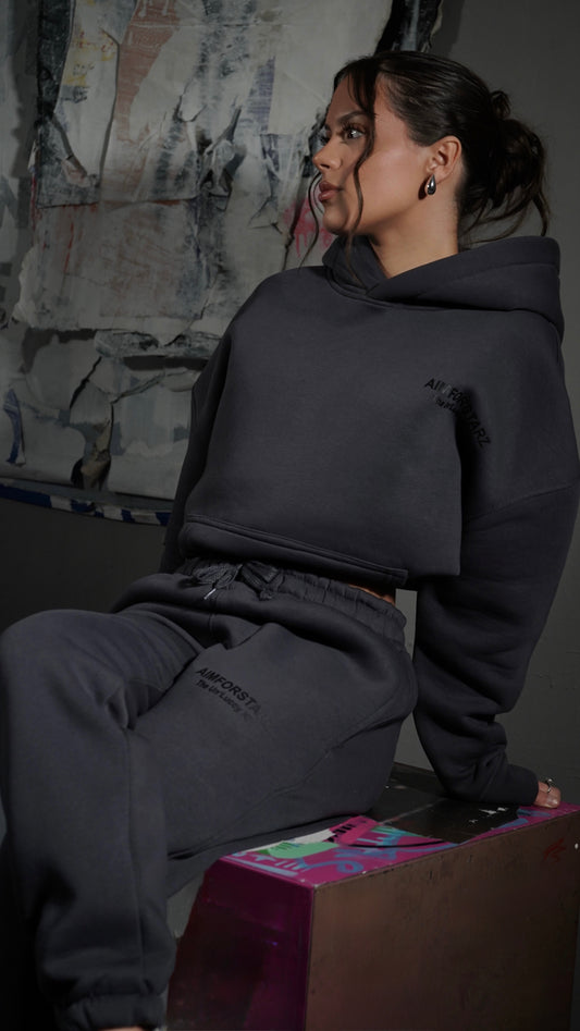 Blusão Feminino Oversized Antracite