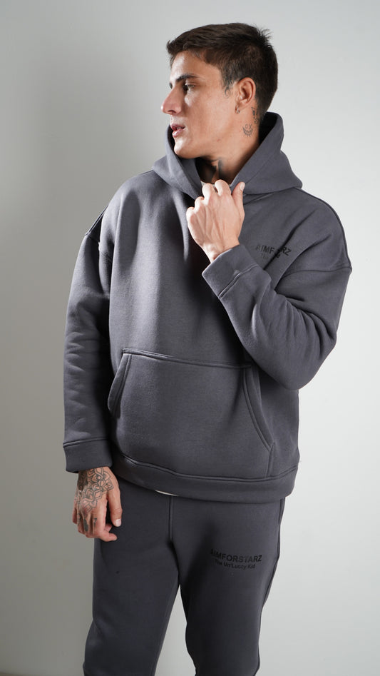 Anthracite oversized hoodie by AIMFORSTARZ