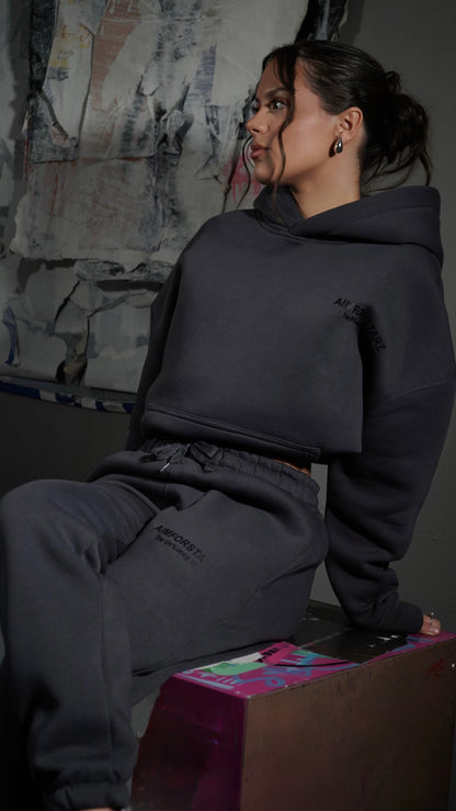 Women Oversize Anthrazit Hoodie